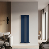 Radiateur design vertical à panneau plat – Bleu (Deep Sea Blue) – 160 cm x 49 cm – Rang simple – Delta