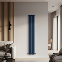 Radiateur design vertical à panneau plat – Bleu foncé - 178 cm x 28 cm - Compact & fin - Couloir & chambre – Delta