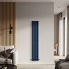 Radiateur design vertical à panneau plat – Bleu foncé – 160 cm x 28 cm – Rang simple – Design mural fin & haut - Hudson Reed