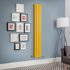 Radiateur design vertical à panneau plat – Jaune (Dandelion Yellow) – 178 cm x 28 cm – Rang double – Delta