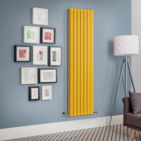 Radiateur design vertical à panneau plat – Jaune (Dandelion Yellow) – 178 cm x 49 cm – Rang double – Delta
