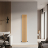 Radiateur design vertical à panneau plat – Jaune moutarde – 160 cm x 28 cm – Eau chaude - Rang simple – Delta