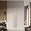 Radiateur design vertical à panneau plat – Marron clair beige – 160 cm x 28 cm – Rang simple – Design mural fin & haut - Hudson Reed