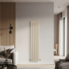 Radiateur design vertical à panneau plat – Marron (Elk Brown) – 160 cm x 35 cm – Rang simple – Delta