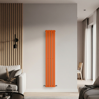 Radiateur design vertical à panneau plat – Orange – 160 cm x 28 cm – Rang simple – Chauffage central - Hudson Reed