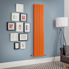 Radiateur design vertical à panneau plat – Orange (Sunset Orange) – 178 cm x 42 cm – Rang double – Delta