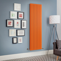 Radiateur design vertical à panneau plat – Orange (Sunset Orange) – 178 cm x 56 cm – Rang double – Delta