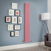 Radiateur design vertical à panneau plat – Rose (Camellia Pink) – 178 cm x 28 cm – Rang double – Delta
