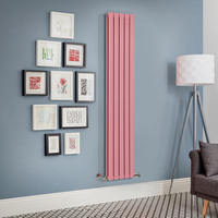 Radiateur design vertical à panneau plat – Rose (Camellia Pink) – 178 cm x 35 cm – Rang double – Delta
