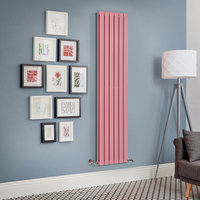 Radiateur design vertical à panneau plat – Rose (Camellia Pink) – 178 cm x 42 cm – Rang double – Delta