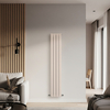 Radiateur design vertical à panneau plat – Rose poudré moderne – 160 cm x 28 cm – Rang simple – Eau chaude - Hudson Reed