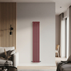 Radiateur design vertical à panneau plat – Rouge brique moderne – 160 cm x 28 cm – Eau chaude - Rang simple – Hudson Reed Delta