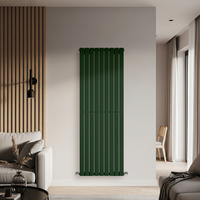Radiateur design vertical à panneau plat – Vert (Evergreen) – 178 cm x 63 cm – Rang simple – Delta