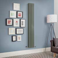 Radiateur design vertical à panneau plat – Vert (Sage Leaf Green) – 178 cm x 28 cm – Rang double – Delta