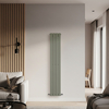 Radiateur design vertical à panneau plat – Vert sauge gris – 160 cm x 28 cm – Rang simple – Moderne - Eau chaude - Hudson Reed