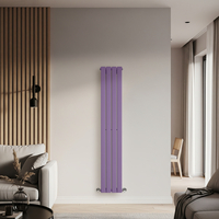 Radiateur design vertical à panneau plat – Violet – 160 cm x 28 cm – Rang simple – Moderne & Coloré - Hudson Reed