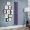 Radiateur design vertical à panneau plat – Violet (Lush Purple) – 178 cm x 28 cm – Rang double – Delta