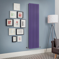 Radiateur design vertical à panneau plat – Violet (Lush Purple) – 178 cm x 49 cm – Rang double – Delta