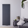 Radiateur design vertical – Raccordement central – Anthracite – 160 cm x 59 cm – Double rangs – Vitality Caldae