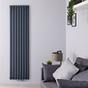 Radiateur design vertical – Raccordement central – Anthracite – 178 cm x 47, 2 cm – Double rangs – Vitality Caldae