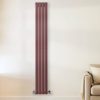 Radiateur design vertical – Rouge (Booth Red) – 178 cm x 23, 6 cm – Rang double – Vitality