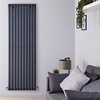 Radiateur design vertical aluminium – 180 cm x 59 cm – Anthracite – Double rangs – Vitality Air