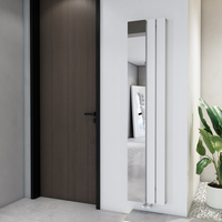 Radiateur design vertical avec miroir - Aluminium blanc - 180 x 37, 5 cm - Design moderne - Aris - Hudson Reed