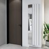 Radiateur design vertical avec miroir - Aluminium blanc - 180 x 47 cm - Design moderne - Aris - Hudson Reed