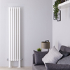Radiateur Design Vertical avec Pieds de Support Blanc Vitality Plus 180cm x 35, 4cm x 7, 8cm 1228 Watts