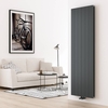 Radiateur design vertical en aluminium – 180 cm x 56, 5 cm – Double panneaux – Anthracite – Lex