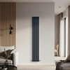 Radiateur design vertical extra plat – Bleu foncé – 178 cm x 28 cm – Acier moderne - Mural - Rang simple – Delta