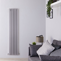 Radiateur Design Vertical Gris Argenté Vitality 180cm x 35, 4cm x 7, 8cm 1385 Watts