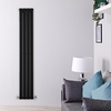Radiateur Design Vertical Noir Delta 160cm x 28cm x 4, 7cm 586 Watts