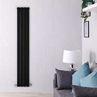 Radiateur Design Vertical Noir Delta 160cm x 28cm x 6cm 882 Watts