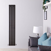 Radiateur Design Vertical Noir Delta 178cm x 28cm x 4, 7cm 658 Watts