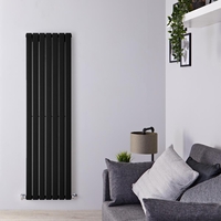 Radiateur Design Vertical Noir Delta 178cm x 49cm x 4, 7cm 1152 Watts