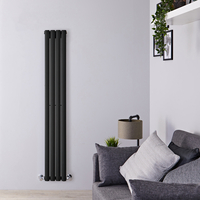 Radiateur Design Vertical Noir Vitality 160cm x 23, 6cm x 5, 6cm 561 Watts