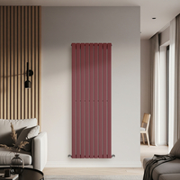 Radiateur design vertical plat – Rouge brique – 178 cm x 63 cm – Rang simple – Chauffage central - Delta