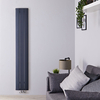Radiateur Design Vertical Raccordement Central Aluminium Anthracite Aurora 180cm x 28cm x 4, 6cm 1038 Watts