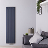 Radiateur Design Vertical Raccordement Central Aluminium Anthracite Aurora 180cm x 47cm x 4, 6cm 1729 Watts