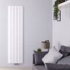 Radiateur Design Vertical Raccordement Central Aluminium Blanc Aurora 160cm x 47cm x 4, 5cm 1533 Watts