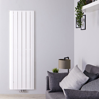 Radiateur Design Vertical Raccordement Central Aluminium Blanc Aurora 160cm x 56, 5cm x 4, 5cm 1840 Watts