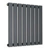 Radiateur horizontal - Anthracite - 59, 5 cm x 56 cm - 1 Rang - Eau chaude - Acier - Sterling Arlie par Hudson Reed