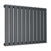 Radiateur horizontal - Anthracite - 59, 5 cm x 77 cm - 1 Rang - Eau chaude - Acier - Sterling Arlie par Hudson Reed