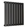Radiateur horizontal - Noir - 59, 5 cm x 56 cm - 1 Rang - Eau chaude - Acier - Sterling Arlie par Hudson Reed