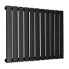 Radiateur horizontal - Noir - 59, 5 cm x 77 cm - 1 Rang - Eau chaude - Acier - Sterling Arlie par Hudson Reed