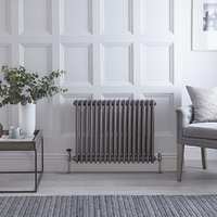 Radiateur horizontal style fonte - Acier brut - 60 cm x 78.9 cm x 10 cm - Windsor
