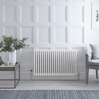 Radiateur horizontal style fonte – Blanc – 60 cm x 101 cm – Triple rangs – Windsor