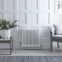 Radiateur horizontal style fonte – Blanc – 60 cm x 60, 5 cm – Quatre rangs - Windsor