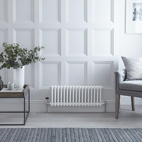 Radiateur Horizontal Style Fonte Blanc Windsor 30cm x 60, 5cm x 10cm 525 Watts